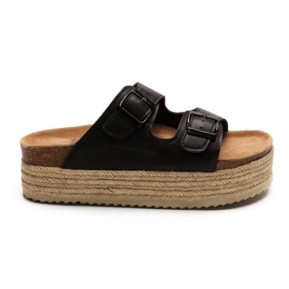 Sandały na platformie z podwójnym paskiem dla Kobiet