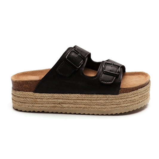 Sandały na platformie z podwójnym paskiem dla Kobiet