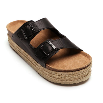 Sandały na platformie z podwójnym paskiem dla Kobiet