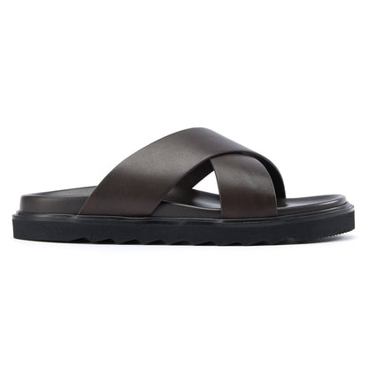 Kapcie z krzyżowymi paskami dla mężczyzn