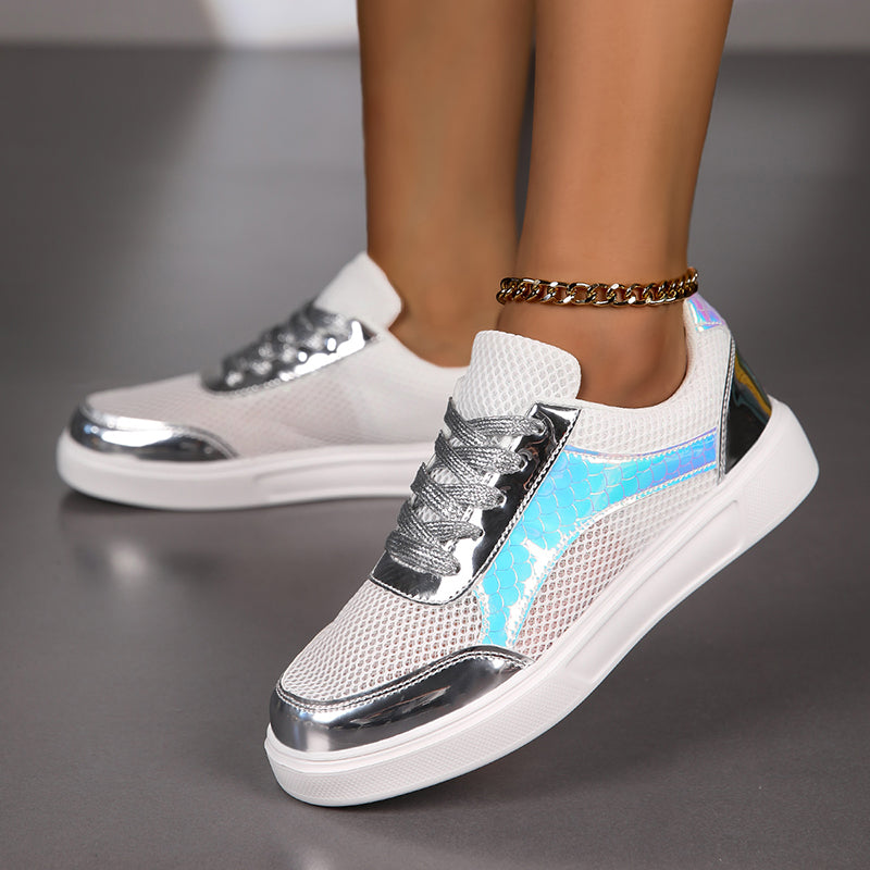 Buty sznurowane z siateczki dla kobiet