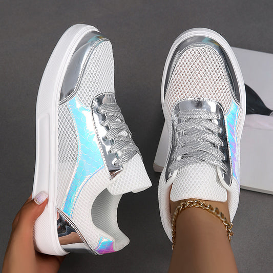 Buty sznurowane z siateczki dla kobiet